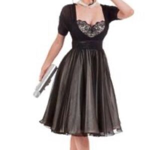 Tempest Storm Tatyana Black and Gold Dress NWT RARE